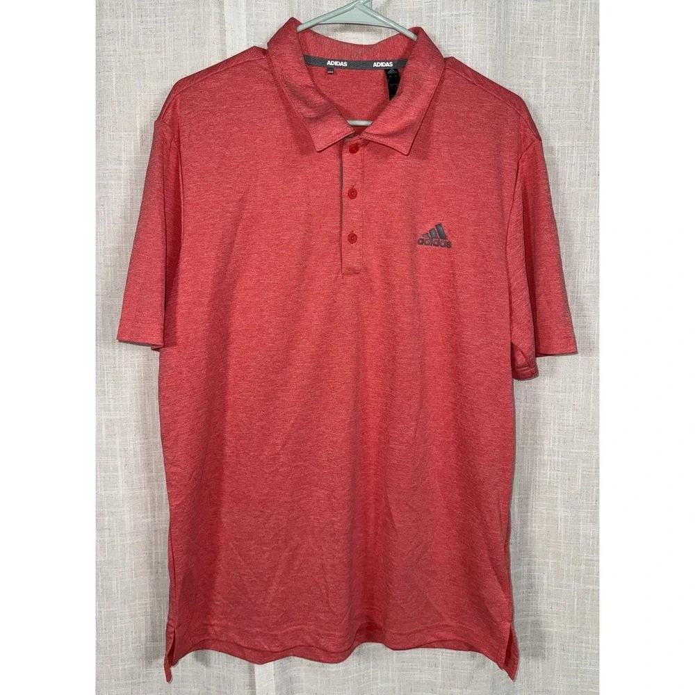 Adidas‎ Men's L Large Golf Polo Collared Short Sleeve Shirts Lot of 2